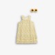 Παιδικό Φόρεμα Πλισέ με Καρδούλες Allover και Γυαλιά Ηλιού Κορίτσι (2-6) –Ανοιχτό Κίτρινο– 126-729112-1