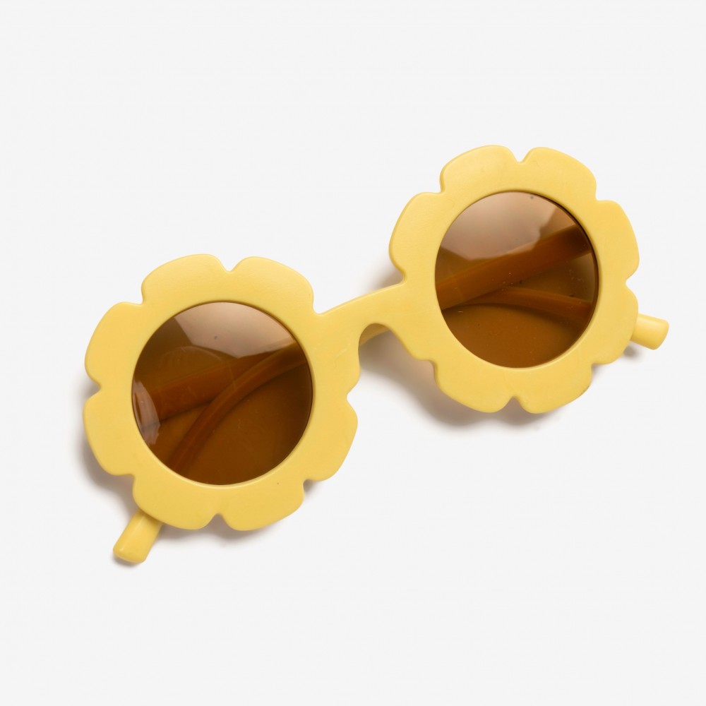 Παιδικό Φόρεμα Πλισέ με Καρδούλες Allover και Γυαλιά Ηλιού Κορίτσι (2-6) –Ανοιχτό Κίτρινο– 126-729112-1