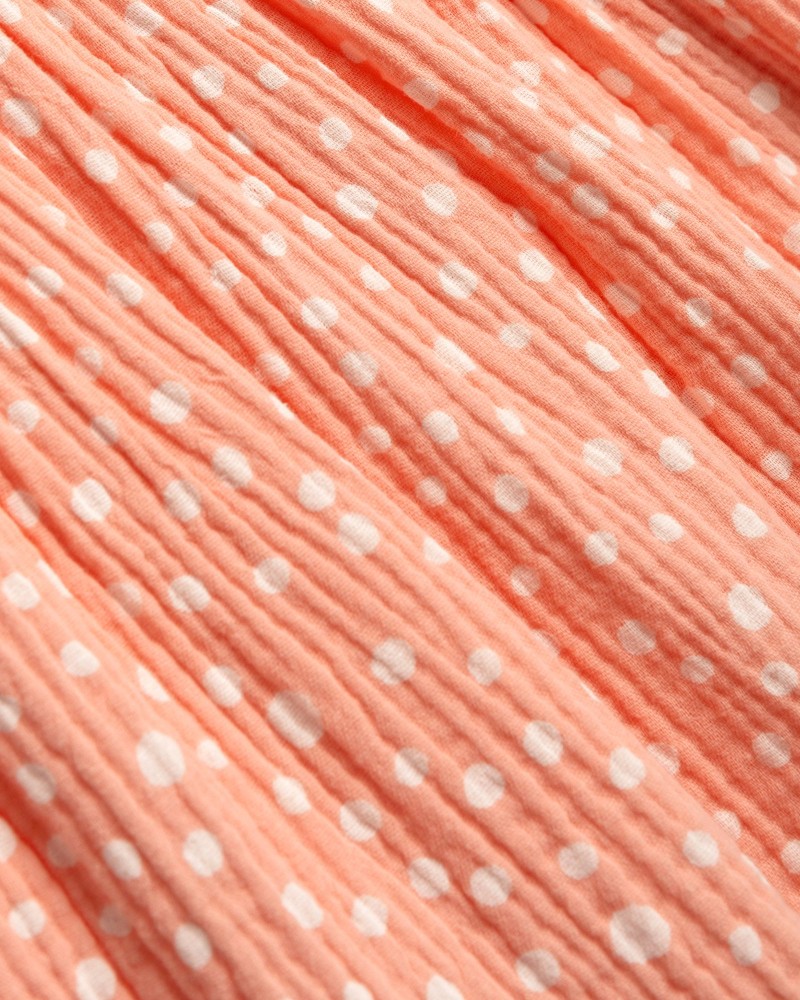 Παιδικό Φόρεμα Αμάνικο Πουά Allover με Τσαντάκι Κορίτσι (2-6) –Σομόν– 