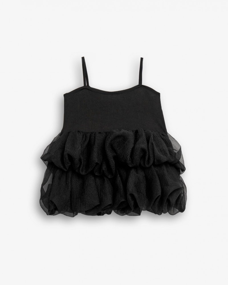 Παιδικό Φόρεμα σε Ballon Στυλ Κορίτσι (2-6) –Μαύρο– 