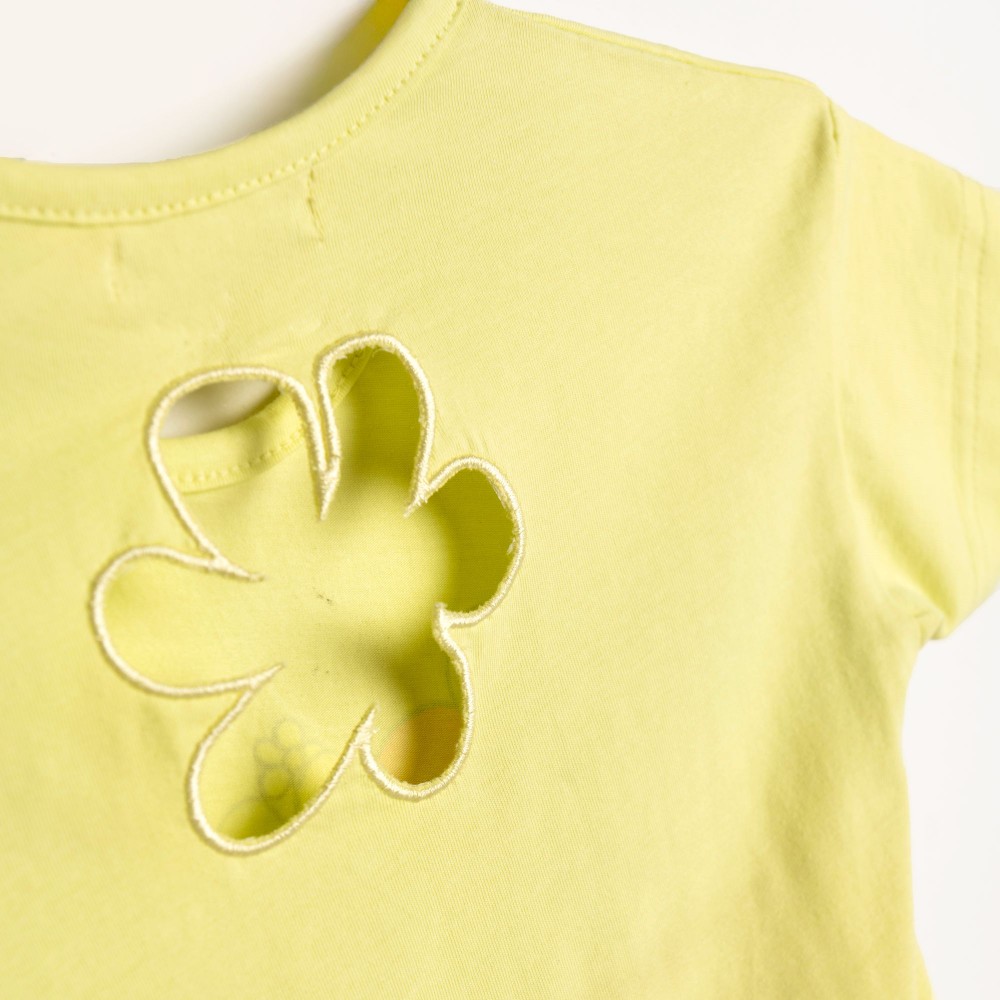 Παιδικό Μακό Σετ με Μπλούζα Doing my Best και Κολάν Κάπρι Κορίτσι (2-6) -Κίτρινο- 126-739107-1