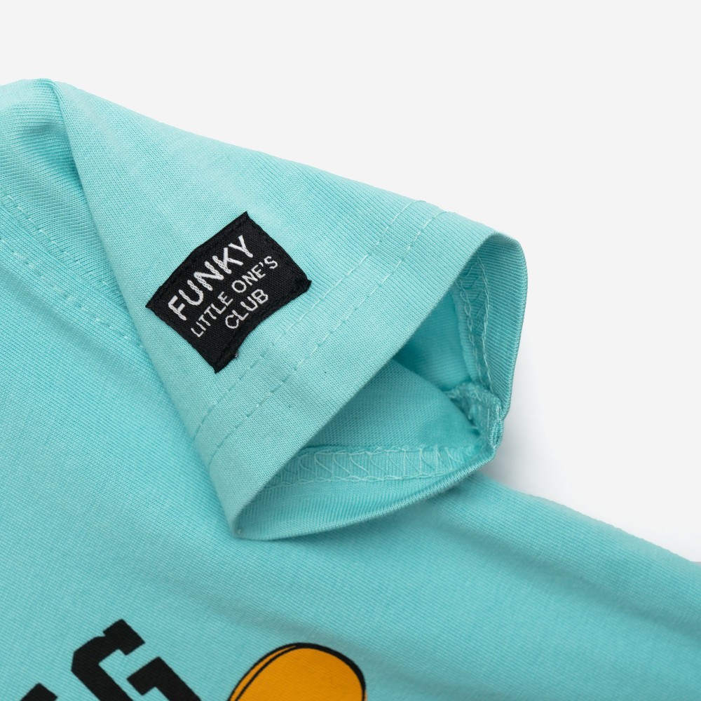 Βρεφικό Σετ με Μπλούζα Cool Κουνελάκι και Βερμούδα Αγόρι (6-24μ) -Τυρκουάζ- 126-801108-1