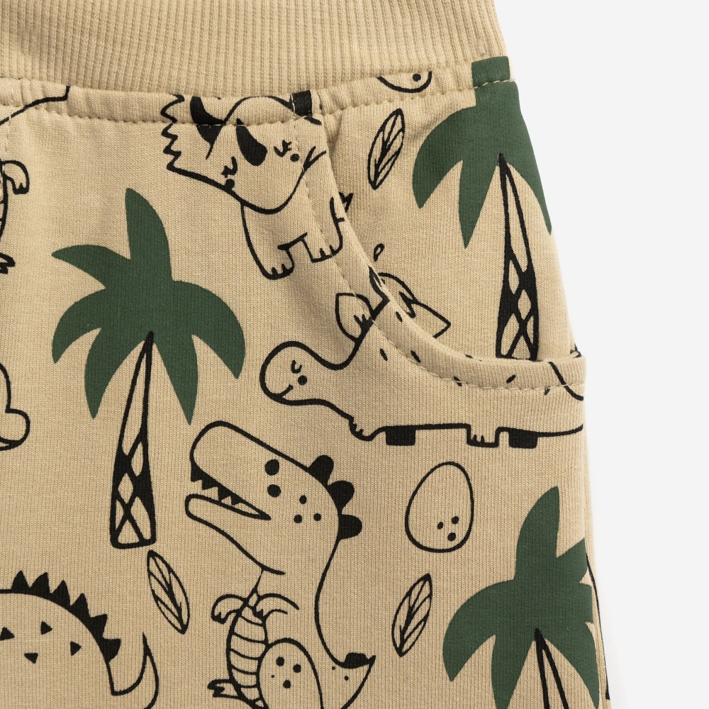 Βρεφικό Σετ Μακό με Μπλούζα Safari Tours και Βερμούδα Αγόρι (6-24μ) -Χακί- 126-801206-1