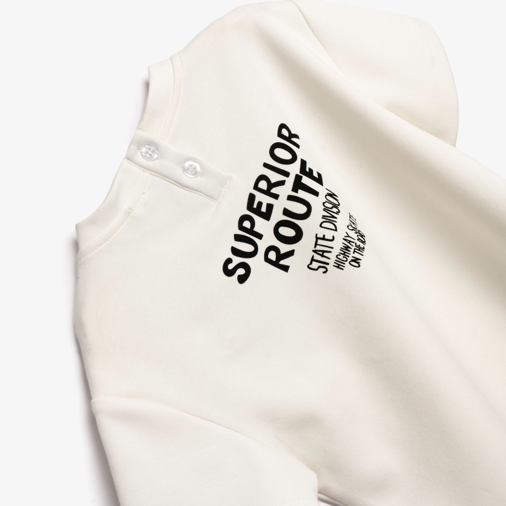 Βρεφικό Σετ με Μπλούζα Superior Route και Βερμούδα Cargo Αγόρι (6-24μ) -Εκρού- 126-801207-1