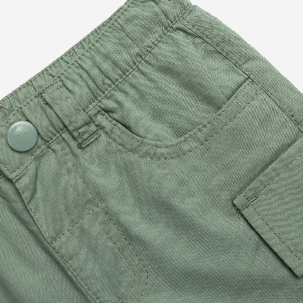 Βρεφικό Σετ με Μπλούζα Happy Days Ζωάκια και Βερμούδα Cargo Αγόρι (6-24μ) -Εκρού- 126-804102-1