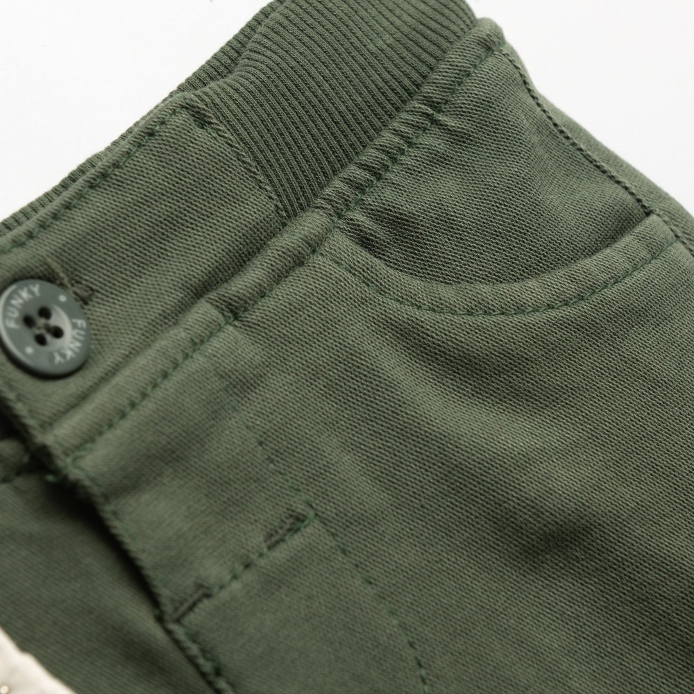 Βρεφικό Σετ με Μπλούζα Πόλο Ζωάκια και Βερμούδα Cargo Αγόρι (6-24μ) -Εκρού- 126-822109-1