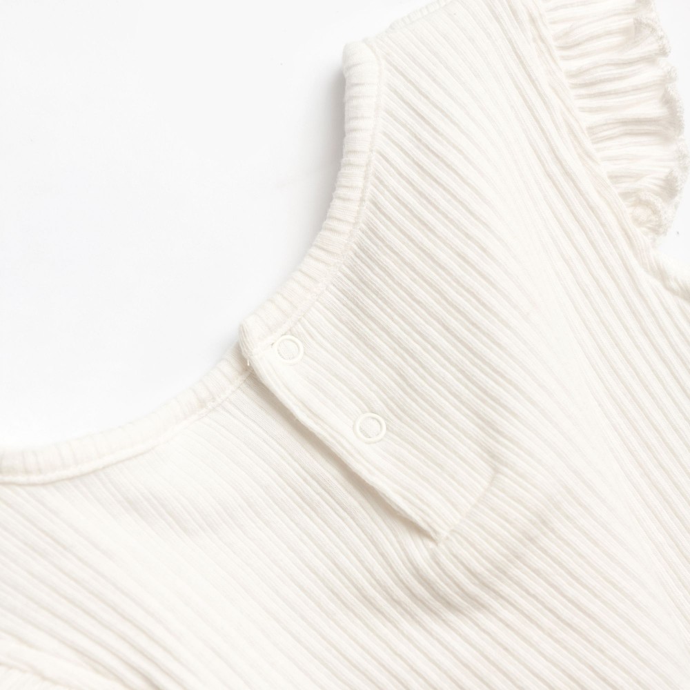 Βρεφικό Σετ 3Τμχ με Μπλούζα Ριπ, Σορτς και Κορδέλα Κορίτσι (6-24μ) -Λευκό- 126-925110-1