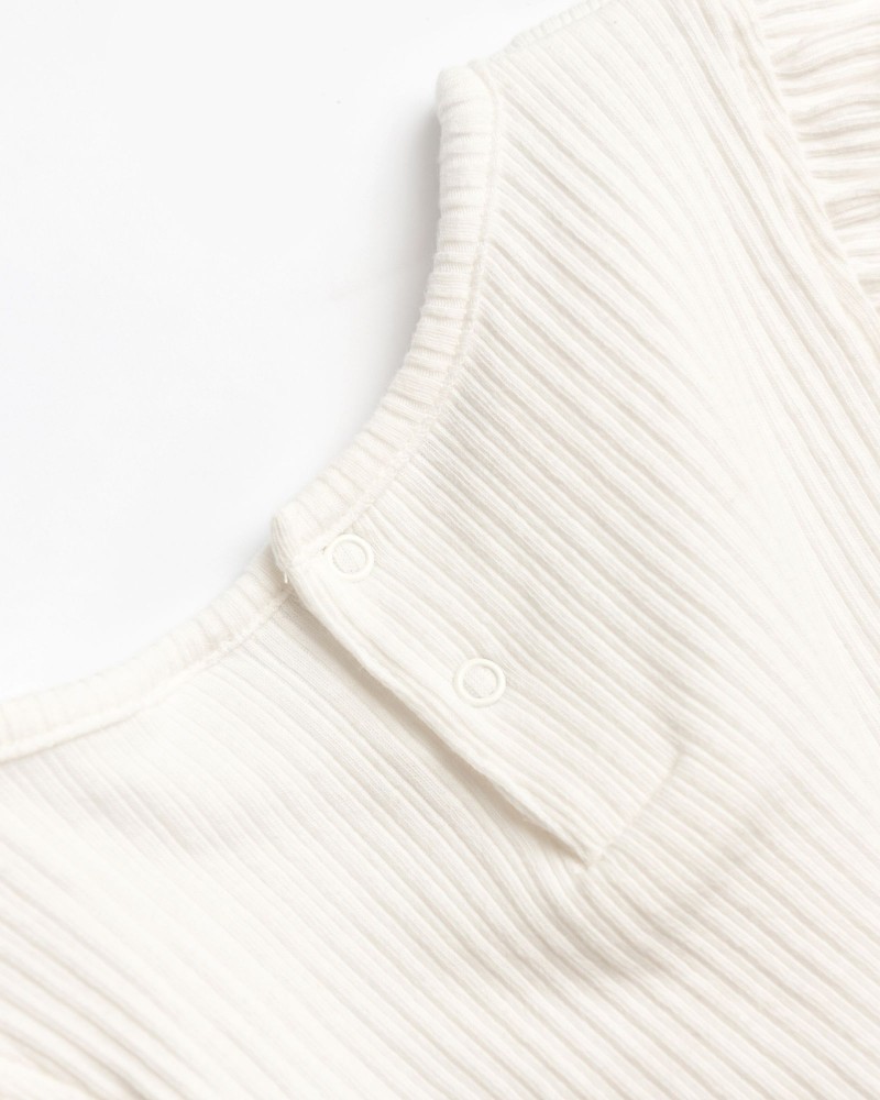 Βρεφικό Σετ 3Τμχ με Μπλούζα Ριπ, Σορτς και Κορδέλα Κορίτσι (6-24μ) -Λευκό- 