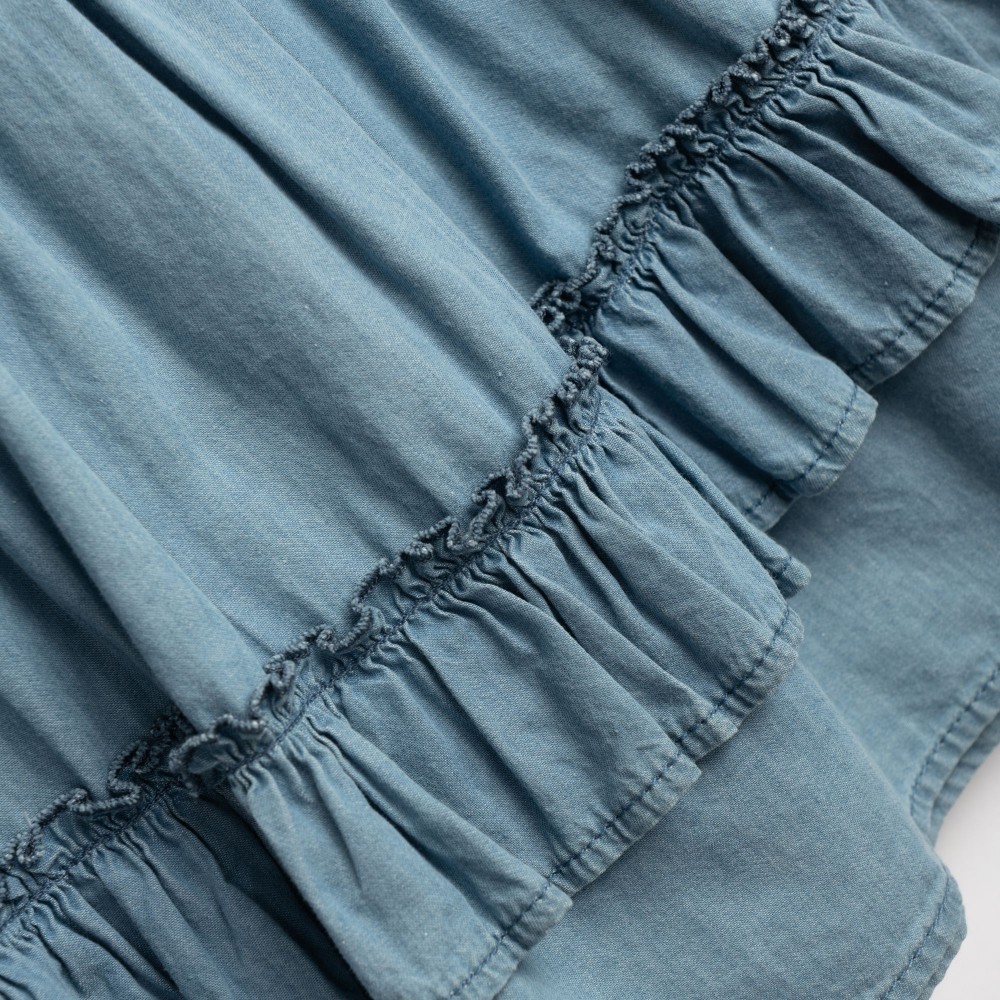 Βρεφικό Φόρεμα Τζιν με Κέντημα Γατάκια Κορίτσι (6-24μ) –Μπλε Τζιν– 126-929109-1