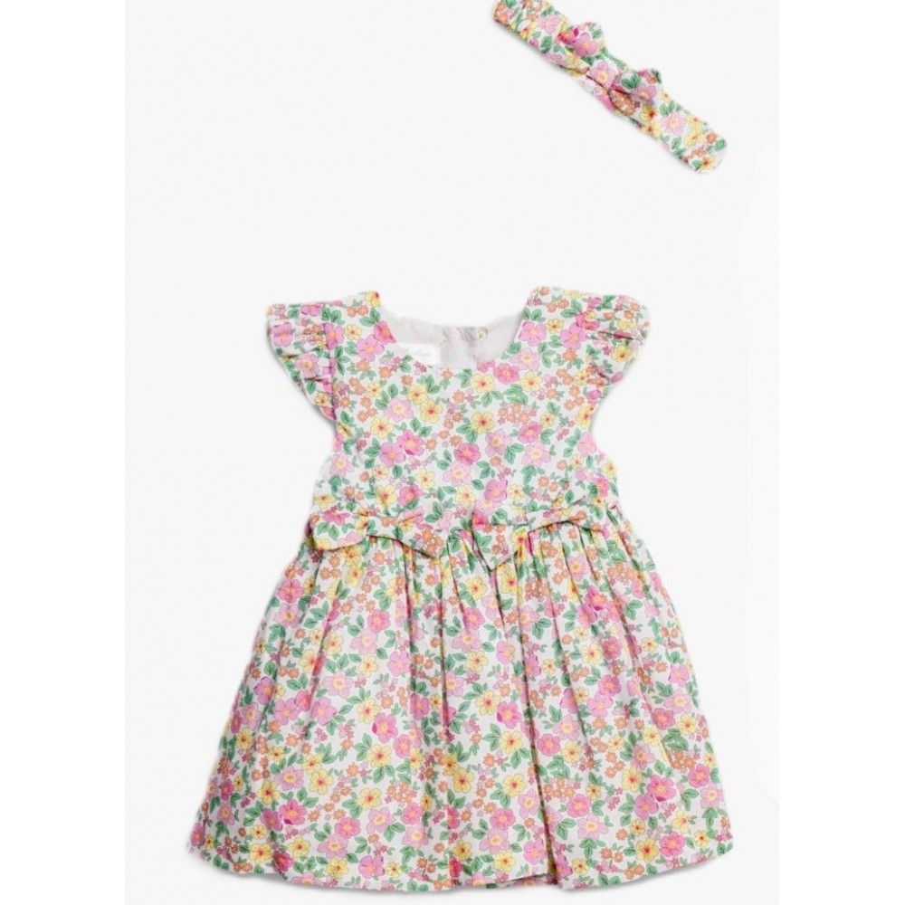 Βρεφικό Φόρεμα Floral με Τούλι Τουτού και Κορδέλα Κορίτσι (6-24μ) –Εμπριμέ– 126-929114-1