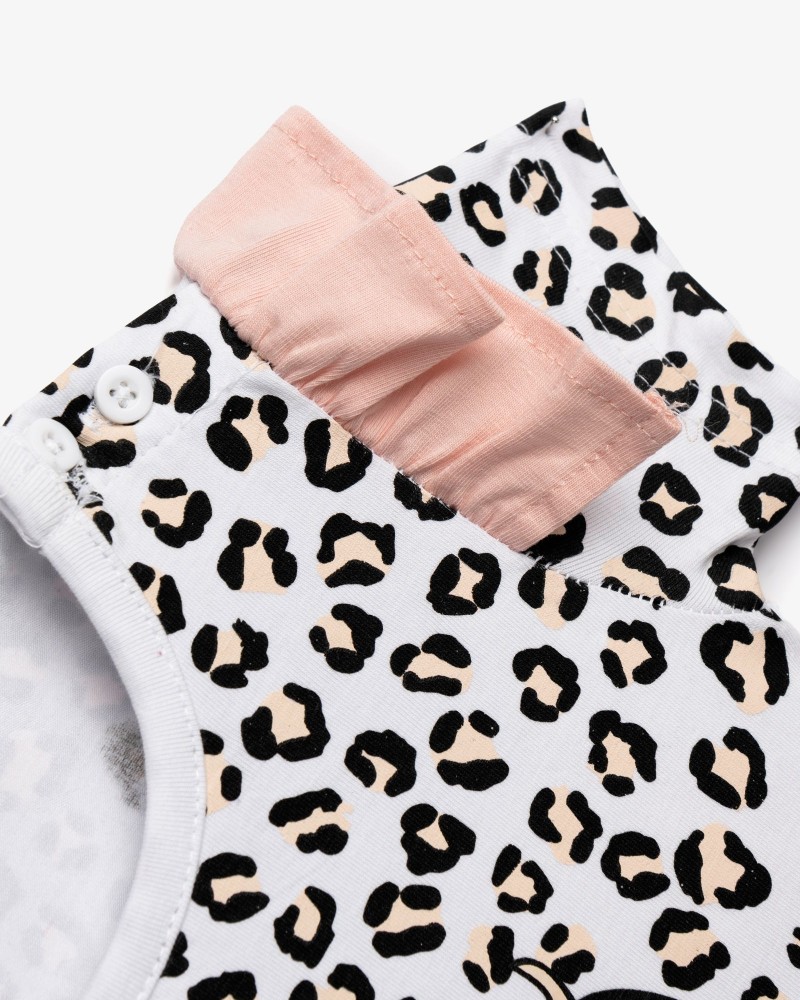 Βρεφικό Σετ Μακό με Μπλούζα Ποντικάκι και Κολάν Κάπρι Κορίτσι (6-24) -Εμπριμέ- 