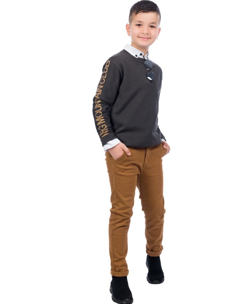 Πλεκτή ελαφριά μπλούζα για όλες τις περιστάσεις -Ανθρακί- 13-121002-6 Πλεκτή ελαφριά μπλούζα για όλες τις περιστάσεις -Ανθρακί- 13-121002-6