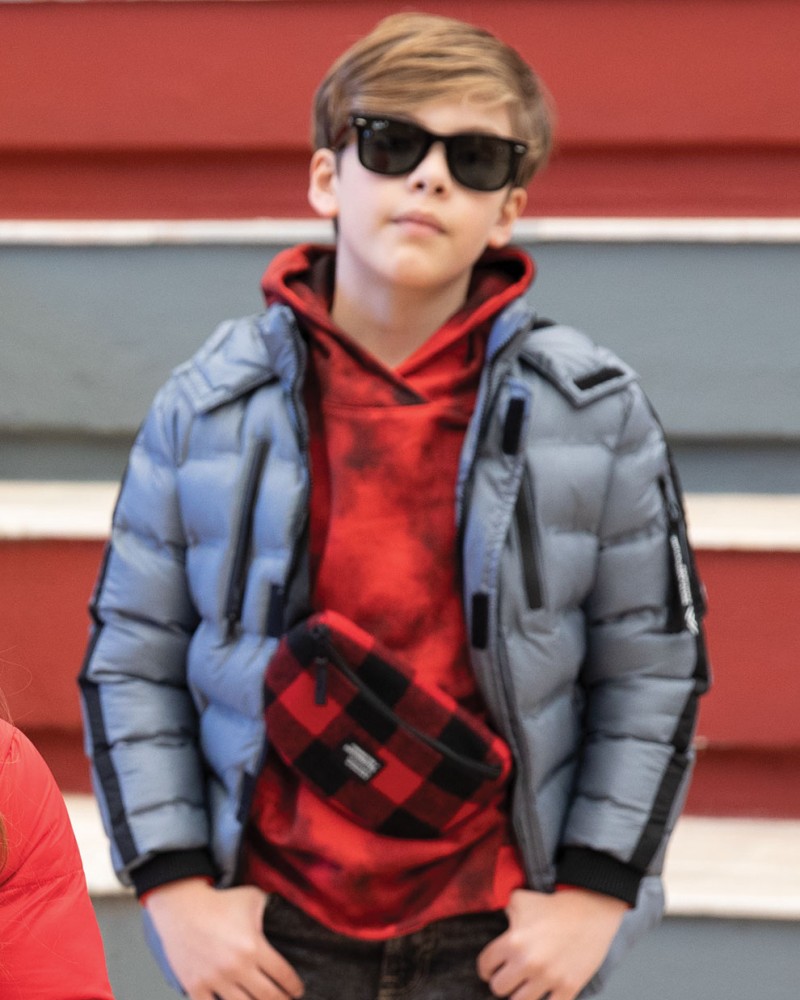 Εφηβική Φούτερ Μπλούζα Με Κουκούλα Αγόρι -Κερασσί- 13-122014-5