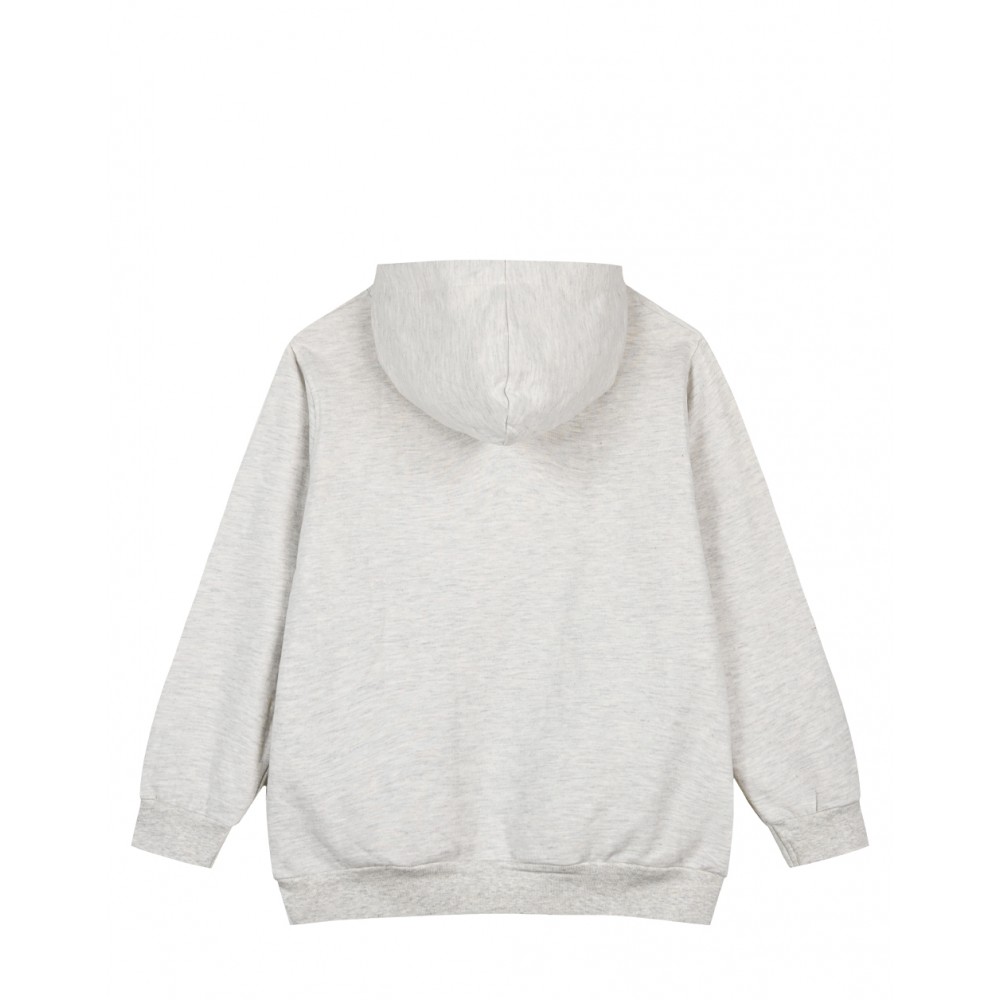Εφηβική Φούτερ Μπλούζα Με Κουκούλα Hoodie και Τύπωμα Mountain Αγόρι -Μελανζέ- 13-123012-5