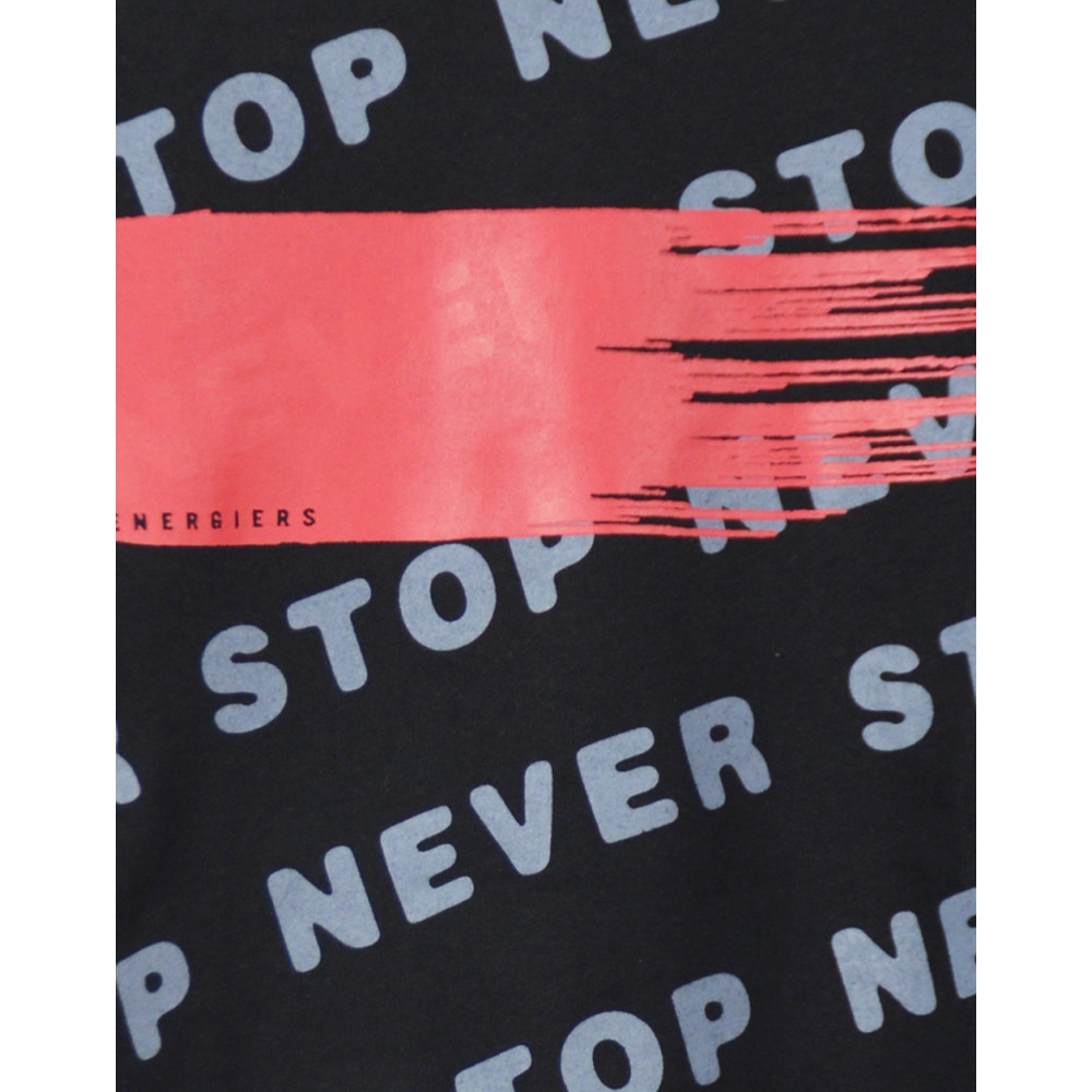 Εφηβική Μπλούζα Φούτερ Με Τύπωμα Never Stop Αγόρι -Μαύρο- 13-123014-5