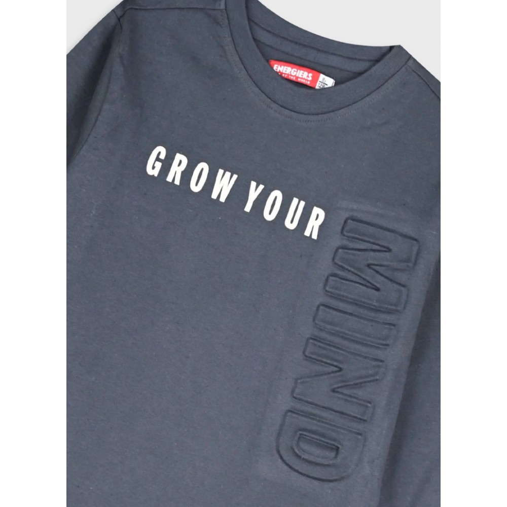 Εφηβική Μπλούζα Με Τύπωμα Grow Your Mind Αγόρι (6-16) -Ανθρακί- 13-125041-5