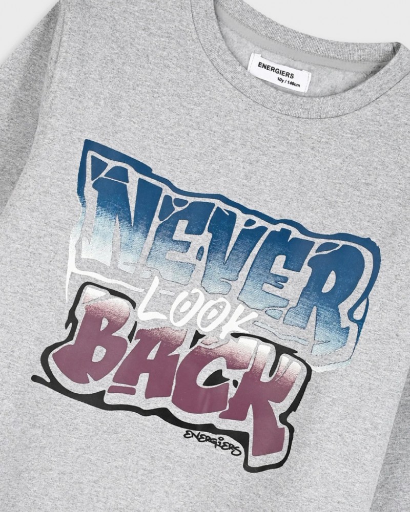 Εφηβικό Σετ Φούτερ Φόρμα Με Τύπωμα Never Look Back Αγόρι (6-16) -Μαύρο- 