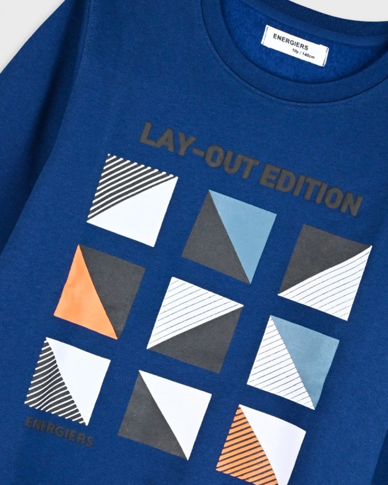 Εφηβικό Σετ Φούτερ Φόρμα Με Τύπωμα Lay-out Edition Αγόρι (6-16) -Μαύρο- 