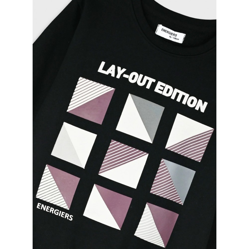 Εφηβικό Σετ Φούτερ Φόρμα Με Τύπωμα Lay-out Edition Αγόρι (6-16) -Βουργουνδί- 13-126086-0