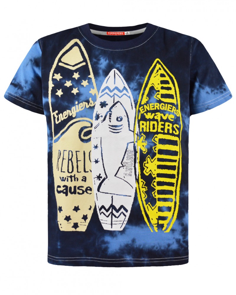 Εφηβική Tie Dye Μπλούζα Μακό Με Τύπωμα Surfs Αγόρι -Ρουα- 13-223029-5