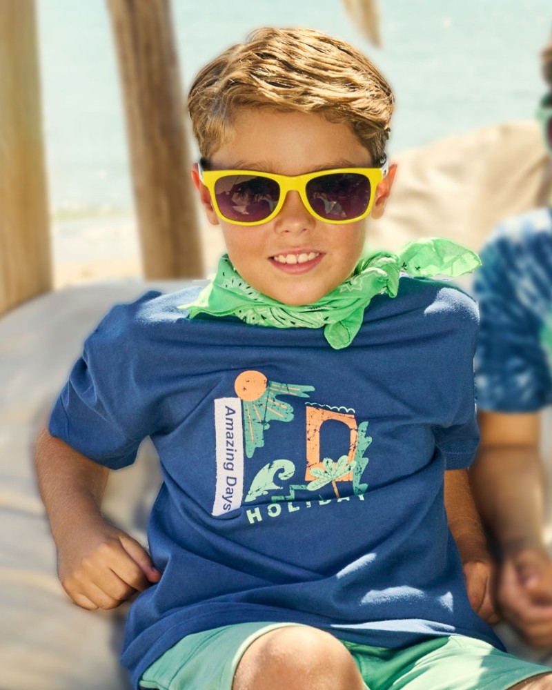 Εφηβική Μπλούζα T-Shirt με Τύπωμα Holiday Αγόρι (6-16Ε) -Μπλέ- 13-224017-5