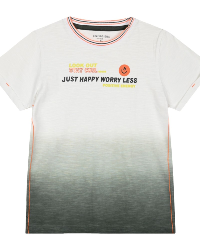  Εφηβική Μπλούζα T-Shirt Nτεγκραντέ Με Τύπωμα Stay Cool Αγόρι (6-16Ε) -Εκρού- 13-224019-5