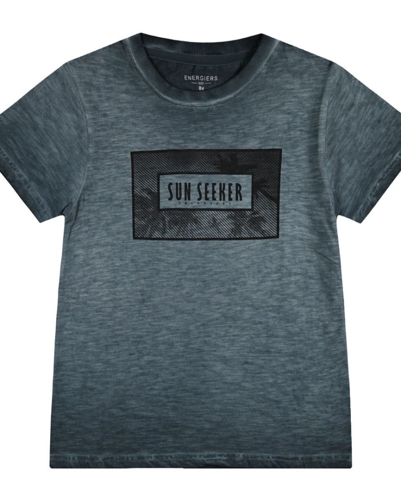 Εφηβική Μπλούζα T-Shirt με Τύπωμα Sun Seeker Αγόρι (6-16Ε) -Πράσινο του Δάσους- 13-224020-5