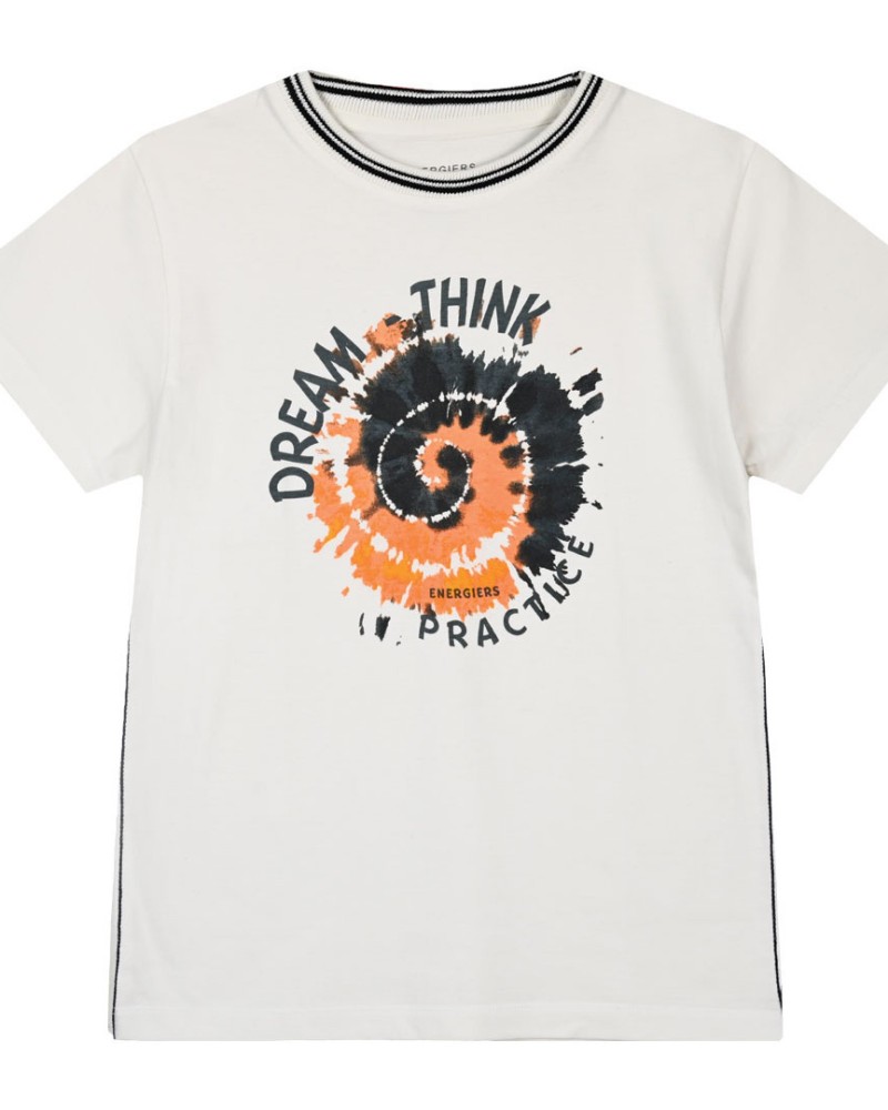 Εφηβική Μπλούζα T-Shirt με Τύπωμα Dream Think Αγόρι (6-16Ε) -Εκρού- 13-224039-5