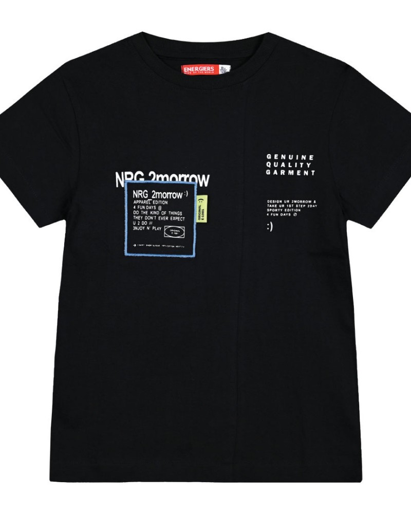 Εφηβική Μπλούζα T-Shirt με Τύπωμα NRG 2morrow Αγόρι (6-16Ε) -Μαύρο- 13-224055-5