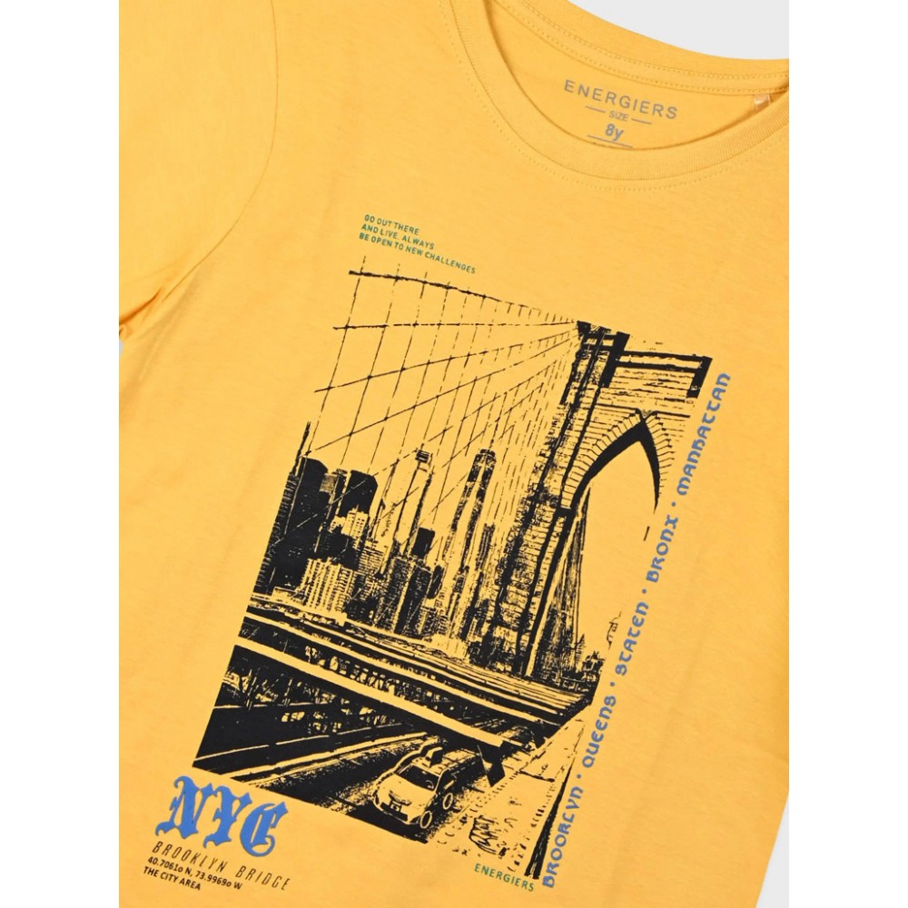 Εφηβικό Σετ Μακό με Μπλούζα Brooklyn και Βερμούδα Αγόρι (6-16) –Μαρέν– 13-225011-0