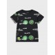 Εφηβική Μπλούζα T-Shirt με Τύπωμα Aliens Space Αγόρι (6-16) -Μαύρο- 13-225026-5