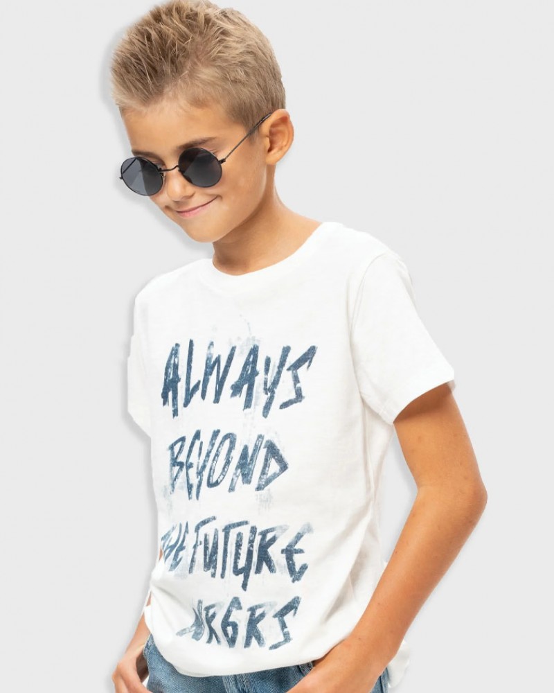 Εφηβική T-Shirt Μπλούζα με Τύπωμα Graffiti Street Αγόρι (6-16) -Εκρού- 13-225031-5