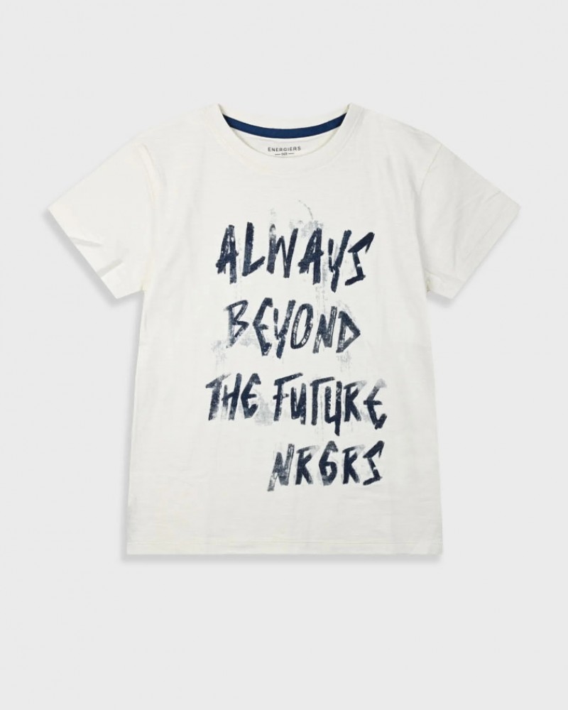 Εφηβική T-Shirt Μπλούζα με Τύπωμα Graffiti Street Αγόρι (6-16) -Εκρού- 13-225031-5