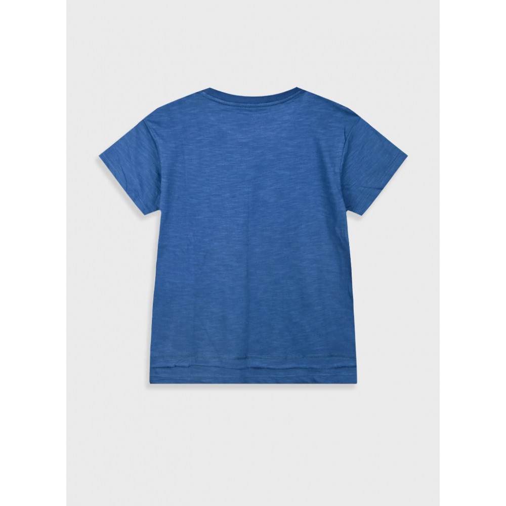 Εφηβική Μπλούζα T-Shirt με Τύπωμα Modern Αγόρι (6-16) -Ίντιγκο- 13-225032-5