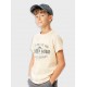 Εφηβική T-Shirt Μπλούζα με Τύπωμα Golden Hour Αγόρι (6-16) -Βανίλια- 13-225038-5