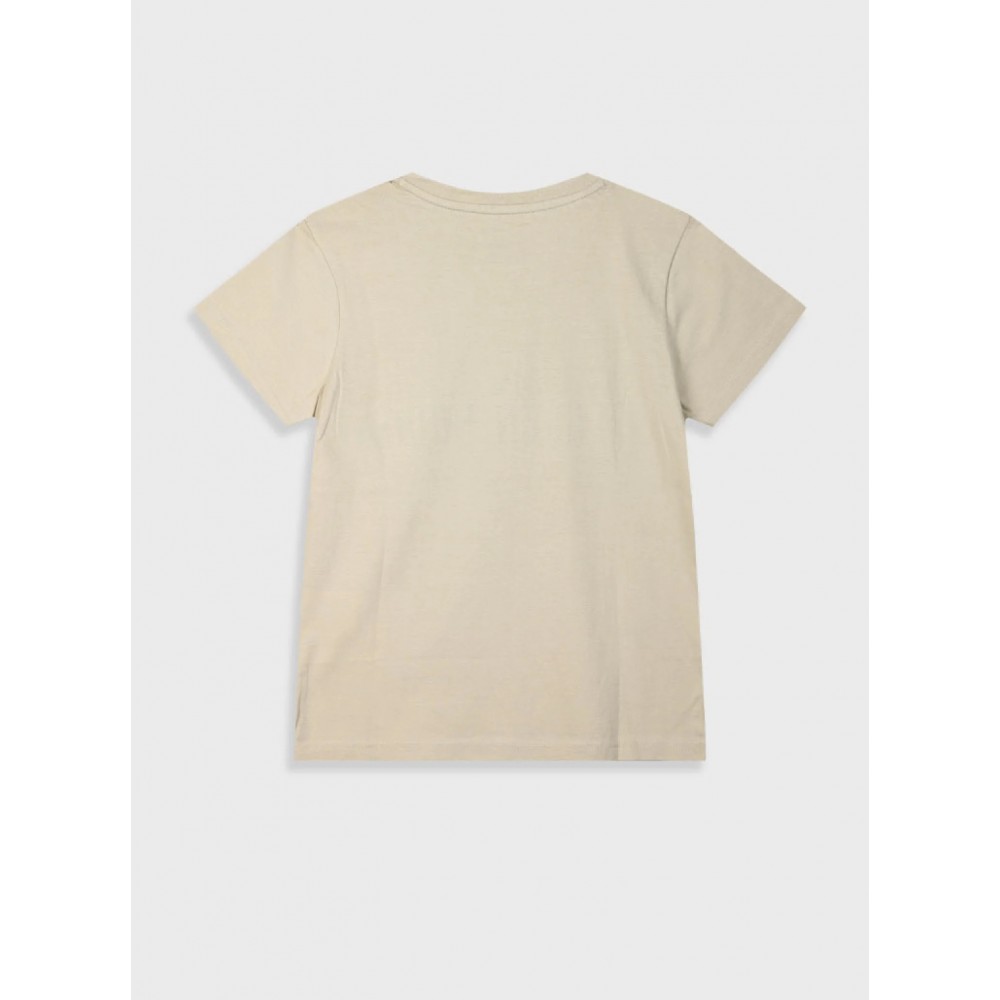 Εφηβική T-Shirt Μπλούζα με Τύπωμα Golden Hour Αγόρι (6-16) -Βανίλια- 13-225038-5