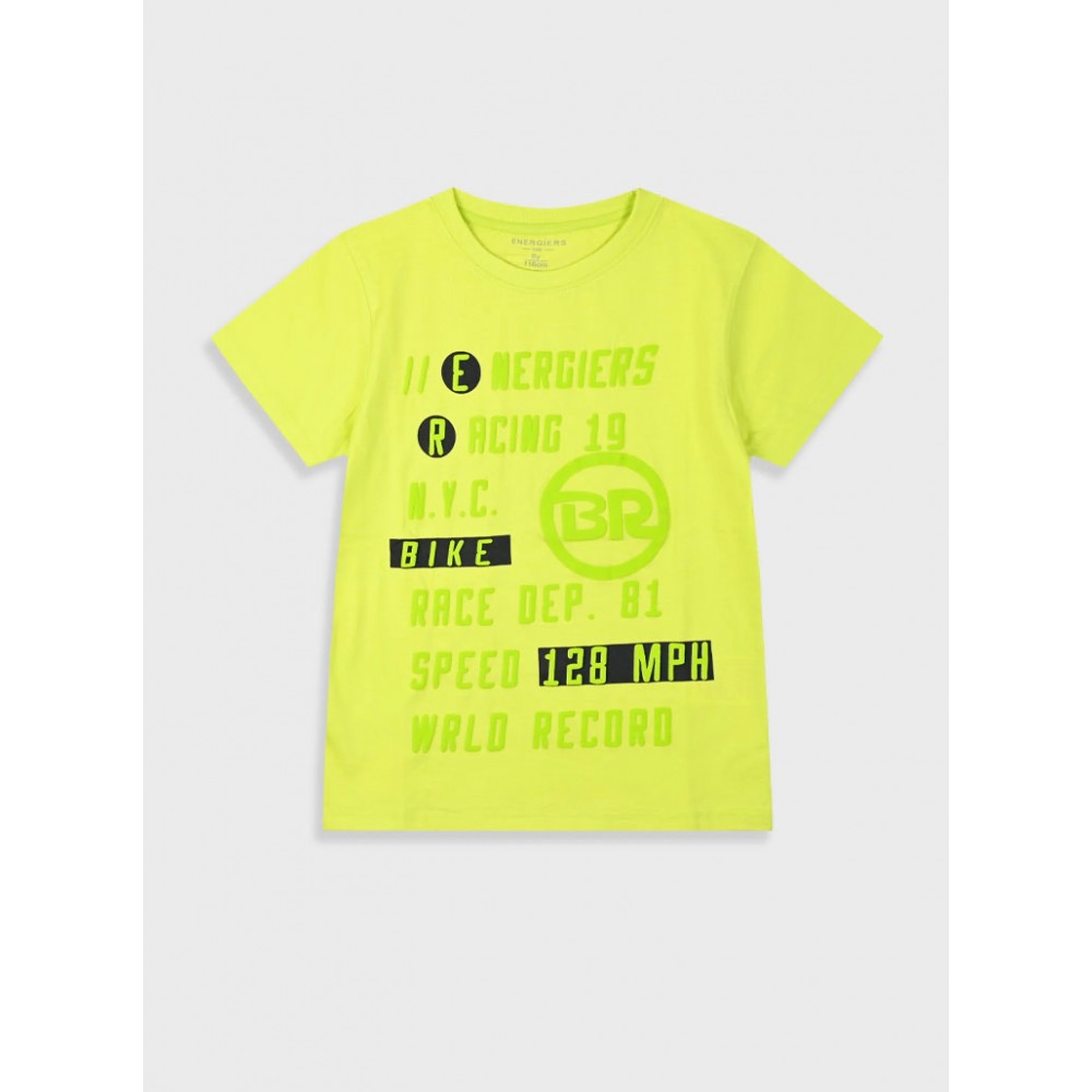 Εφηβική T-Shirt Μπλούζα με Τύπωμα Bike (6-16) -Αβοκάντο- 13-225039-5