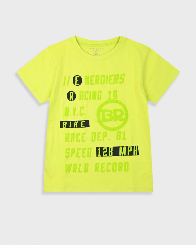 Εφηβική T-Shirt Μπλούζα με Τύπωμα Bike (6-16) -Αβοκάντο- 13-225039-5