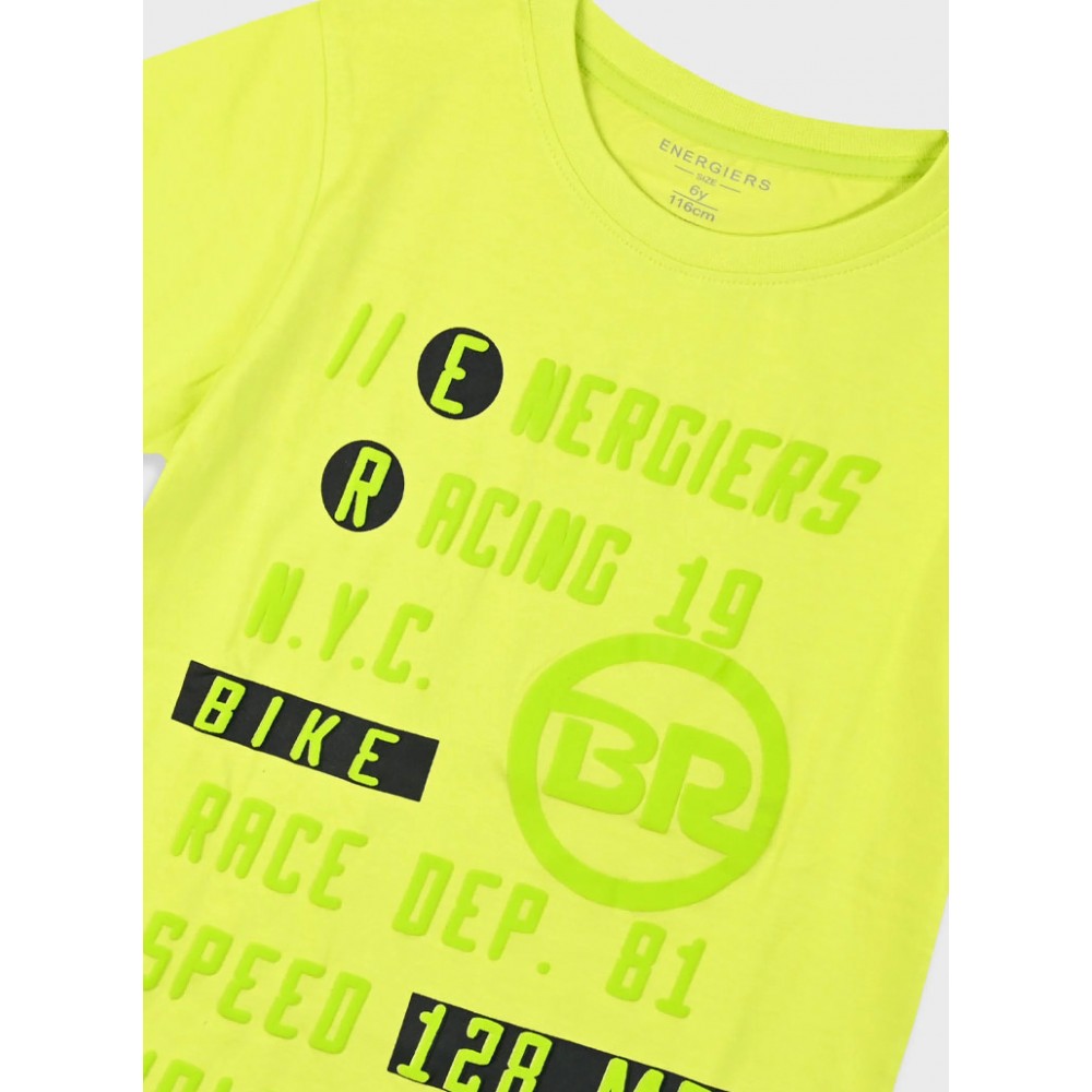 Εφηβική T-Shirt Μπλούζα με Τύπωμα Bike (6-16) -Αβοκάντο- 13-225039-5