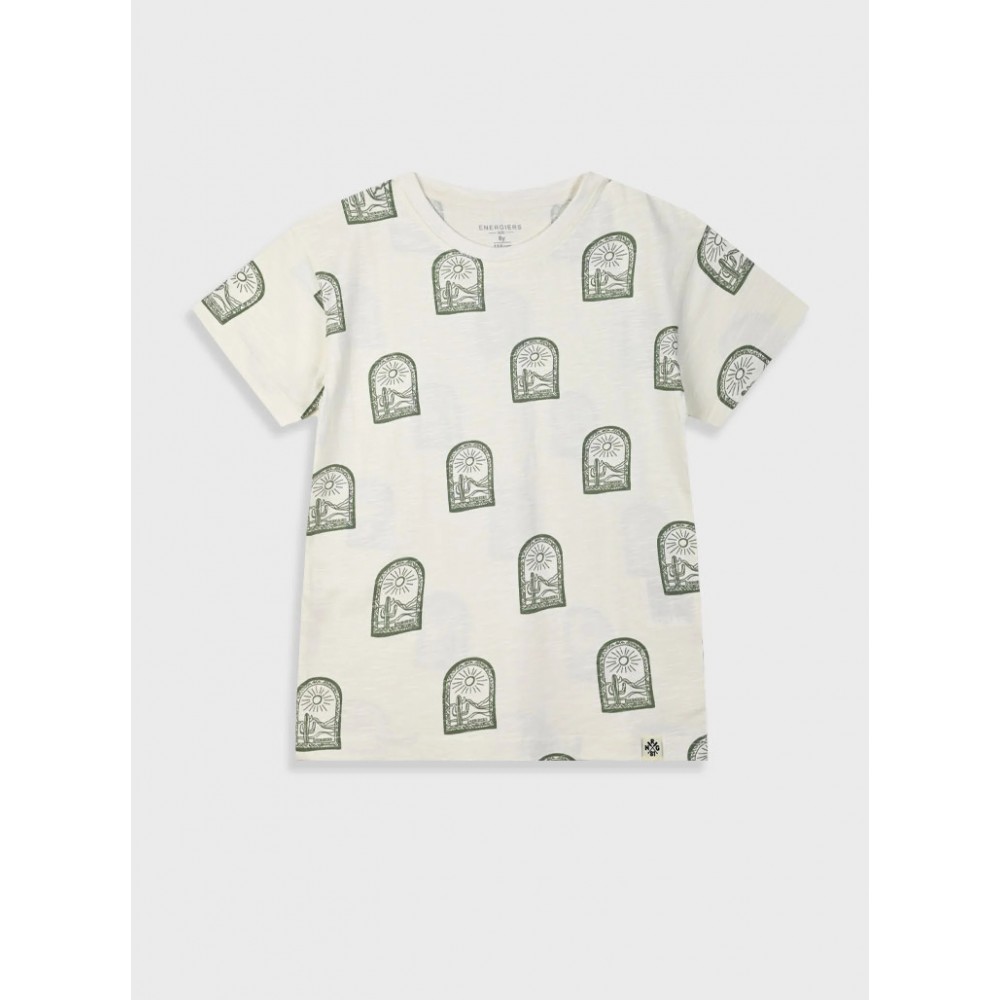 Εφηβική T-Shirt Μπλούζα με Τύπωμα Έρημος Αγόρι (6-16) -Κρεμ- 13-225048-5