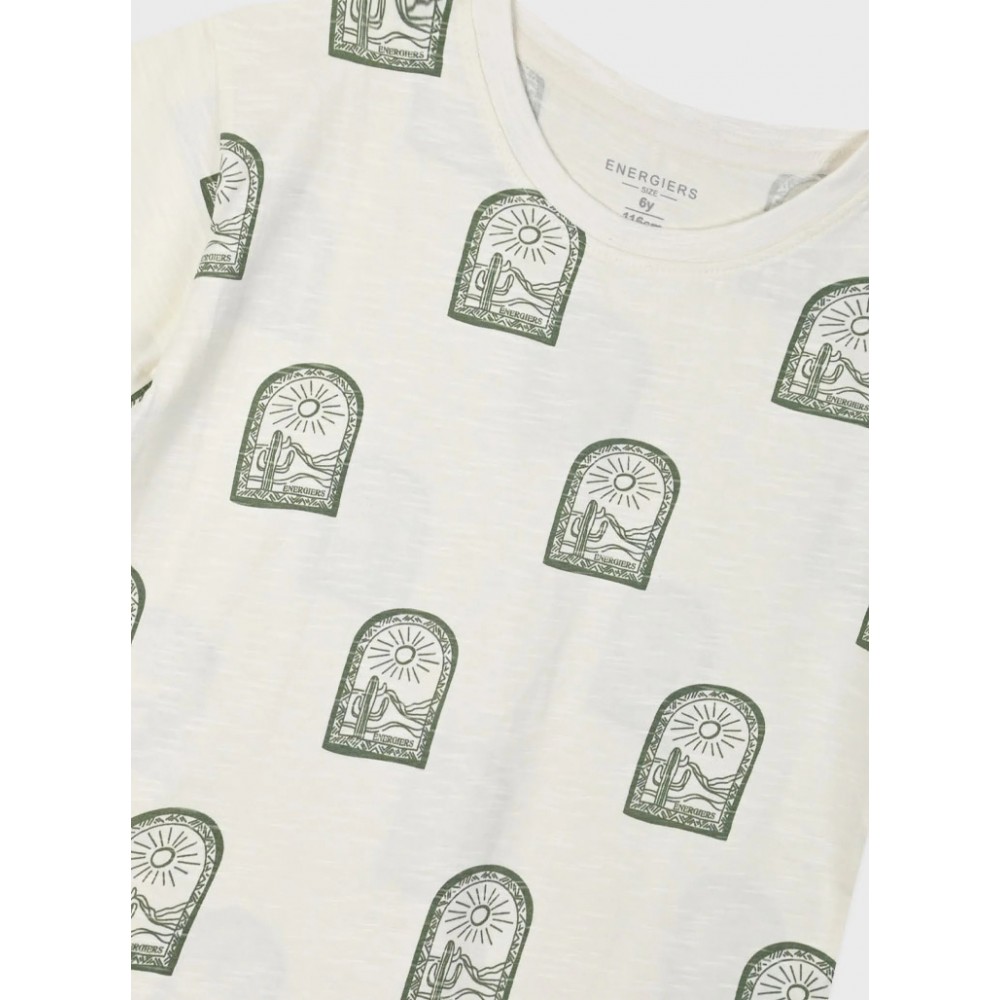 Εφηβική T-Shirt Μπλούζα με Τύπωμα Έρημος Αγόρι (6-16) -Κρεμ- 13-225048-5