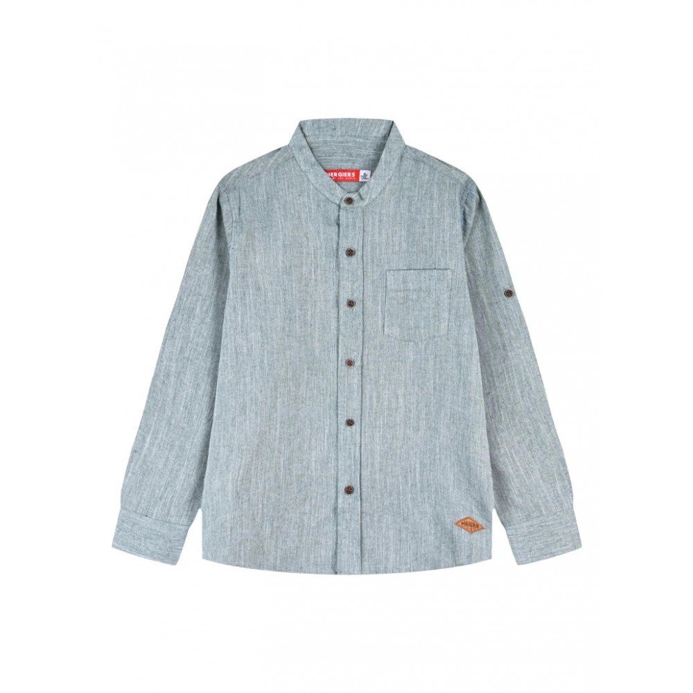 Εφηβικό Πουκάμισο με Mao Γιακά Αγόρι (6-16) -Χακί- 13-226000-4