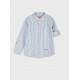 Εφηβικό Πουκάμισο Ριγέ Λινό Αγόρι (6-16) -Μπλε/Λευκό- 13-226003-4