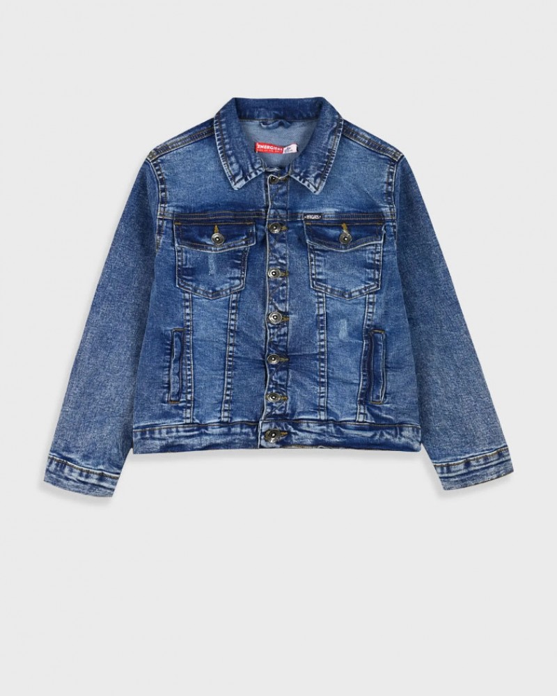 Εφηβικό Τζιν Μπουφάν Ανοιξιάτικο Denim Jacket Jean Αγόρι (6-16) -Μπλε Τζην- 