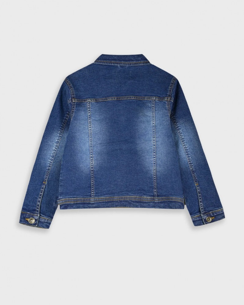 Εφηβικό Τζιν Μπουφάν Ανοιξιάτικο Denim Jacket Jean Αγόρι (6-16) -Μπλε Τζην- 