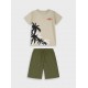 Εφηβικό Σετ Μακό με Μπλούζα Φοίνικες και Βερμούδα Αγόρι (6-16) –Χακί– 13-226010-0
