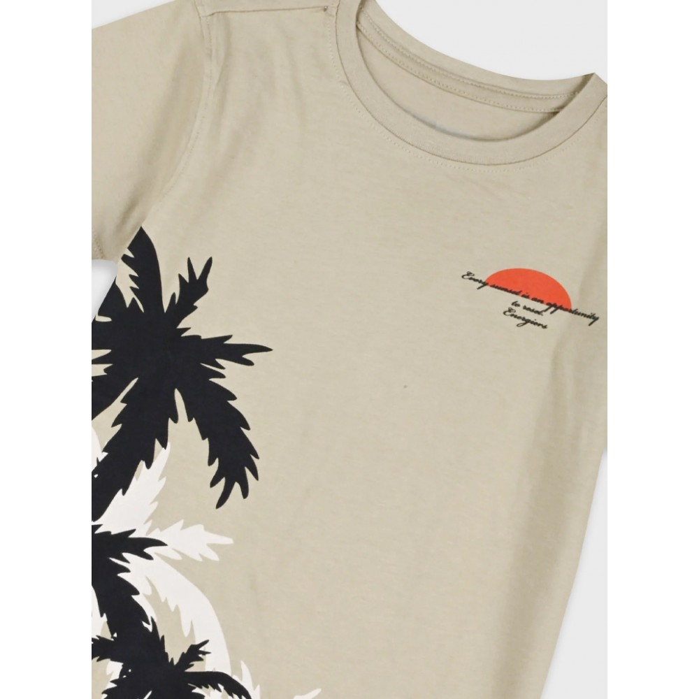 Εφηβικό Σετ Μακό με Μπλούζα Φοίνικες και Βερμούδα Αγόρι (6-16) –Χακί– 