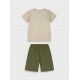 Εφηβικό Σετ Μακό με Μπλούζα Φοίνικες και Βερμούδα Αγόρι (6-16) –Χακί– 13-226010-0