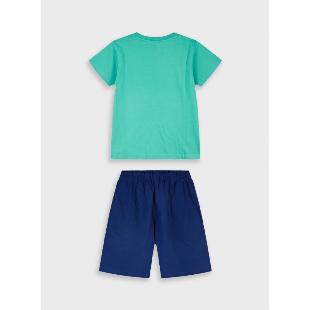 Εφηβικό Σετ Μακό με Μπλούζα Focus Μπάσκετ και Βερμούδα Αγόρι (6-16) –Μαρέν– 