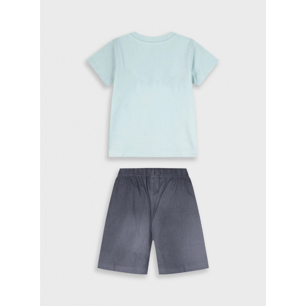 Εφηβικό Σετ Μακό με Μπλούζα Coolest και Βερμούδα Αγόρι (6-16) –Ανθρακί– 13-226015-0